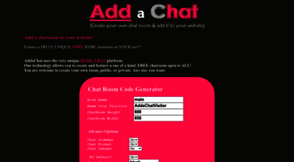 Welcome To Addachat Com Add A Chat Create And Add A