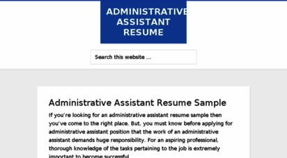 administrativeassistantresumesample.com