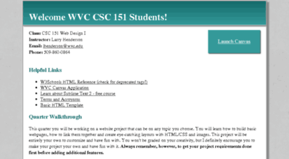 csc151.wvc.edu