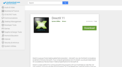 Welcome To Directx11 Joydownload Com Directx 11 Download Directx 11 11 0 In English On Joydownload Com