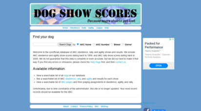 dogshowscores.com