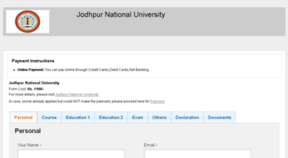 forms.jodhpurnationaluniversity.com