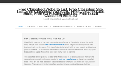 freeclassifiedwebsitelist.elevensites.com