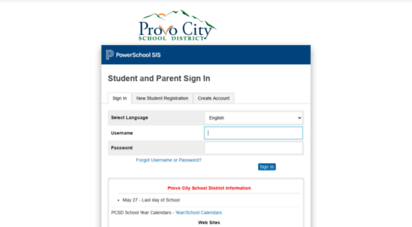 Welcome to Grades.provo.edu - Student and Parent Sign In