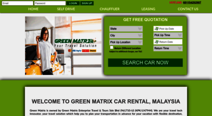 greenmatrixcarrental.com