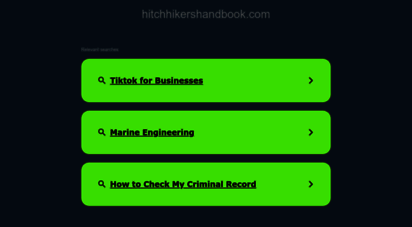hitchhikershandbook.com