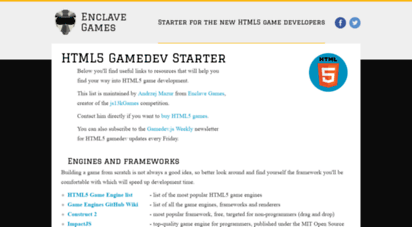 html5devstarter.enclavegames.com