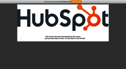 hubspotwebsiteredesign2013.questionpro.com