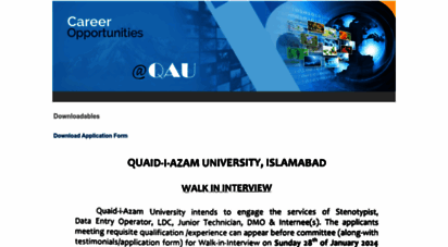 jobs.qau.edu.pk