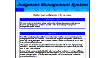 judgmentmanagementsystem.info