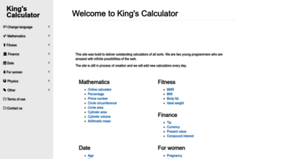kingscalculator.com