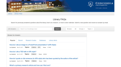 libraryfaqs.cu-portland.edu