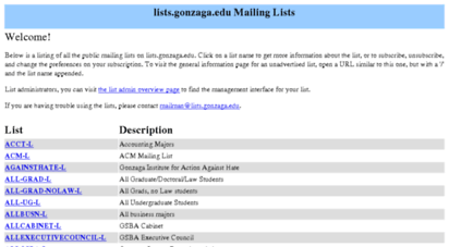 lists.gonzaga.edu