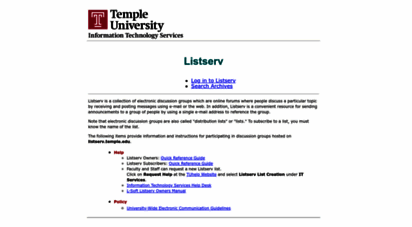 listserv.temple.edu