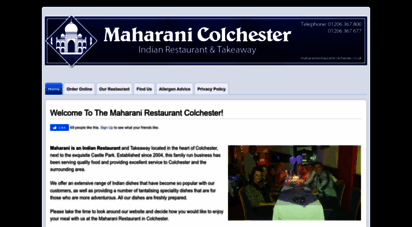 maharanirestaurantcolchester.co.uk
