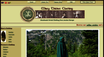 Misty Thicket Clothing, Inc.: Manufactures of Renaissance, Medieval, and  Celtic Costumes