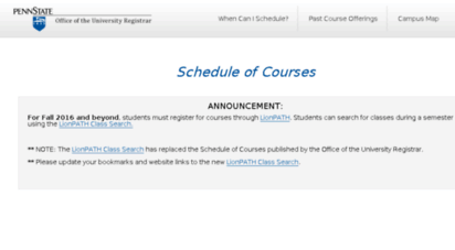schedule.psu.edu