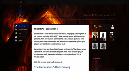 scionrpg-generation-s.obsidianportal.com