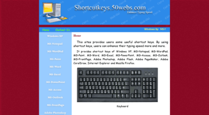 shortcutkeys.50webs.com