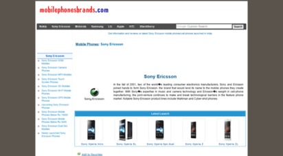 sony-ericsson.mobilephonesbrands.com