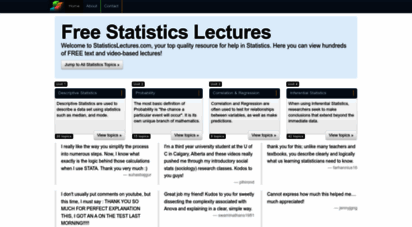 statisticslectures.com