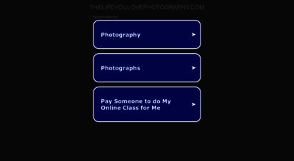 thelifeyoulovephotography.com