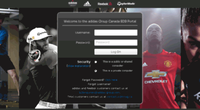 Welcome Tmagconnection.ca - Adidas logout page