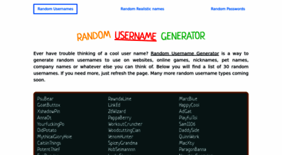 Generator usernamen 💡Creative Username