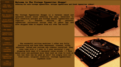 vintagetypewritershoppe.com