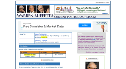 Welcome To Warren Buffett Portfolio Com Warren Buffett S Stock