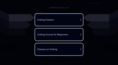 writelesscode.com