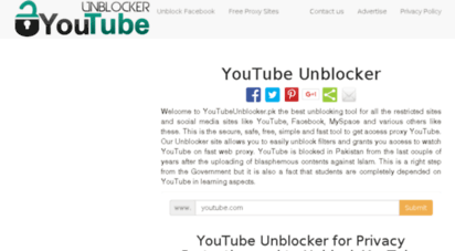 youtubeunblocker.pk