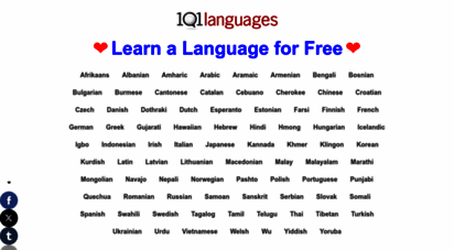 101languages.net - learn languages online for free ❤ 101 languages