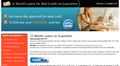 12monthloansforbadcreditnoguarantor.co.uk