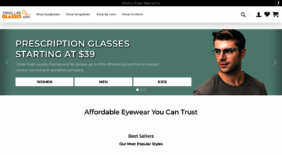 39dollarglasses.com - buy affordable prescription glsss online - 70 off retail prices
