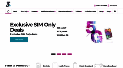 3g.co.uk - 3g - official store for mobile phones, sim & mobile broadband