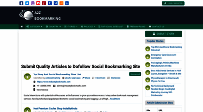 a2zbookmarking.com - get traffic from dofollow social bookmarking sites  submit quality articles to increase backlinks for best search engine ranking
