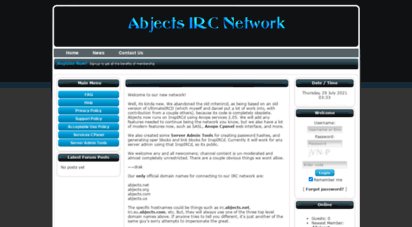 abjects.net - home - abjects irc network