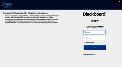 acconline.austincc.edu - blackboard learn