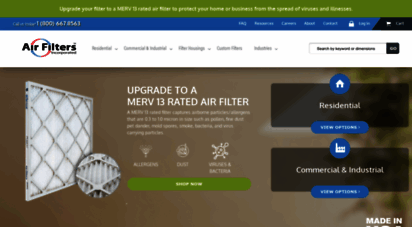 airfilterusa.com - order replacement air filters online for residential or commercial air filtration  air filters, inc.