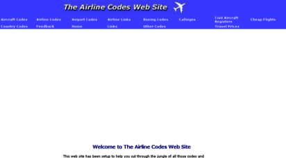 airlinecodes.co.uk - the airline codes website