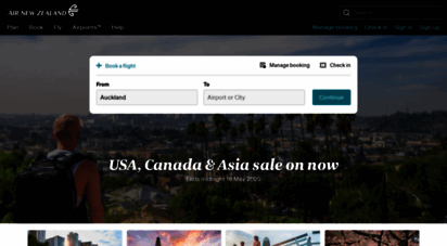 airnewzealand.co.nz - air new zealand  flight bookings from nz to 260 global destinations
