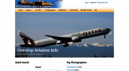 airport-data.com - one-stop aviation information - airport and aircraft information
