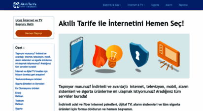akillitarife.com - akıllı tarife - en ucuz elektrik ve internet tarifelerini bulun