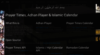 aladhan.com - home - prayer times and adhan player
