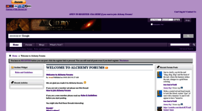 alchemyforums.com - alchemy forums