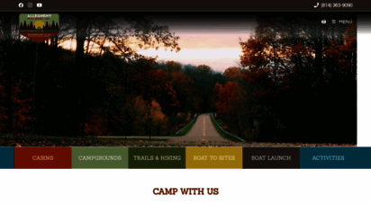 alleghenysite.com - allegheny site management  allegheny national forest  bradford, pa  rv camping, tents, cabins, boat rentals