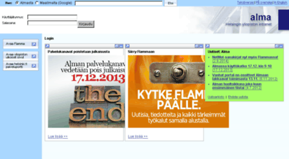 alma.helsinki.fi - alma - helsingin yliopiston intranet