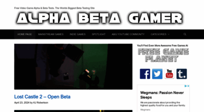 alphabetagamer.com - alpha beta gamer - the free game beta test archive