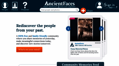 ancientfaces.com - ancientfaces - show & tell their story